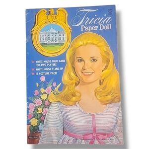 Tricia Nixon Paper Dolls 1970 Saalfield White House Tour Game Uncut First Lady